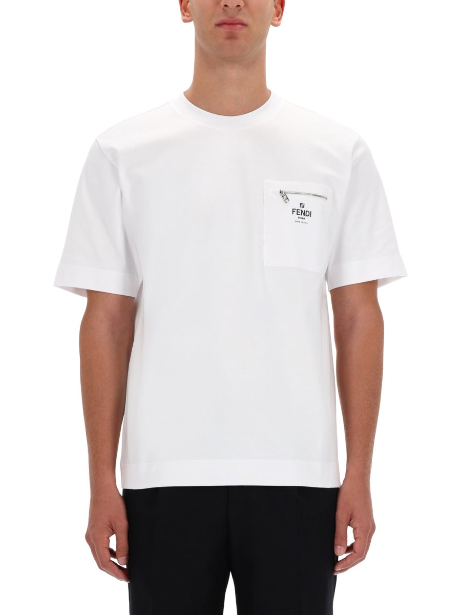 FENDI Cotton T-Shirt for Men - FW25 Edition
