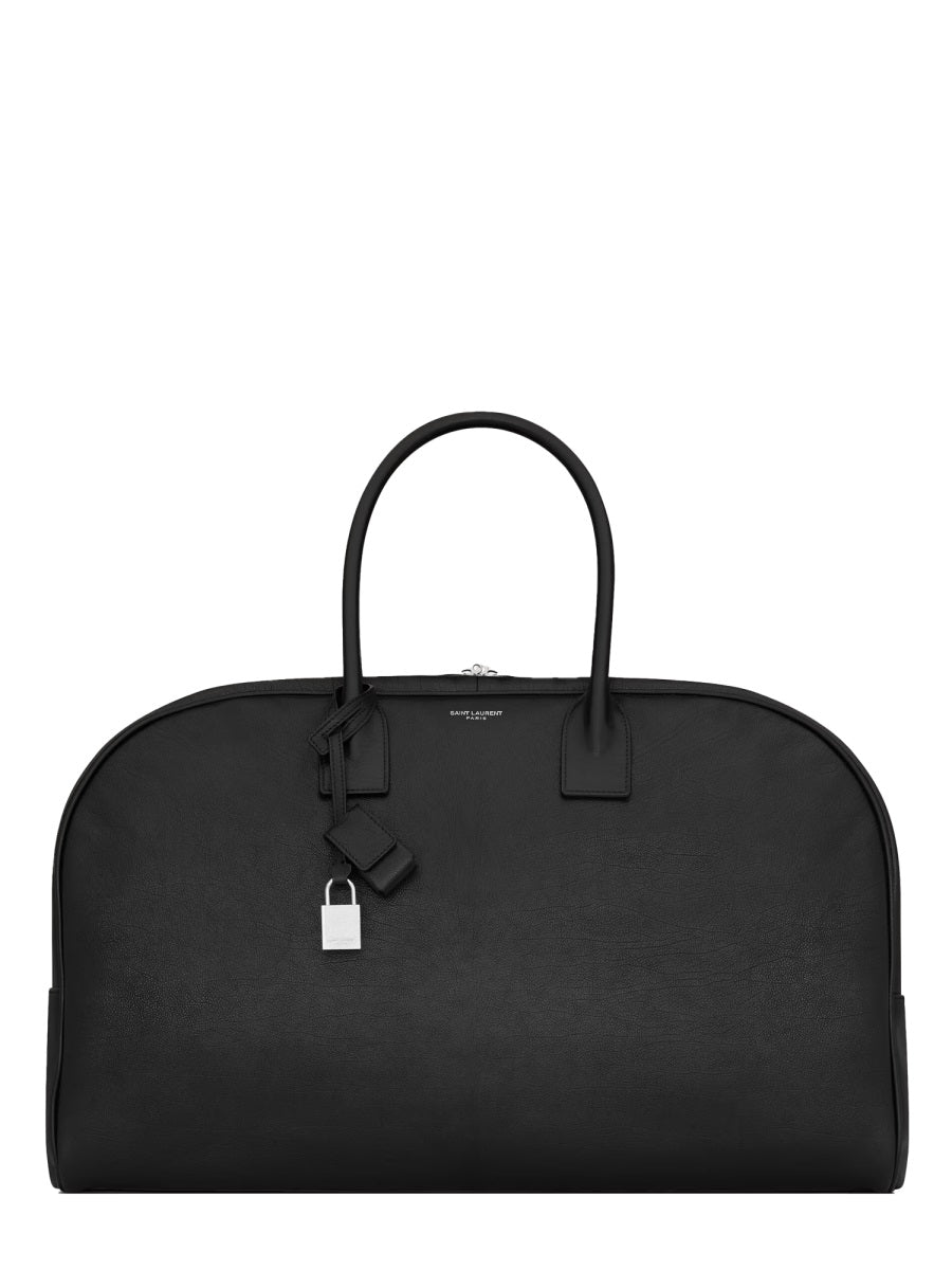 SAINT LAURENT Large Bowling Duffle Handbag