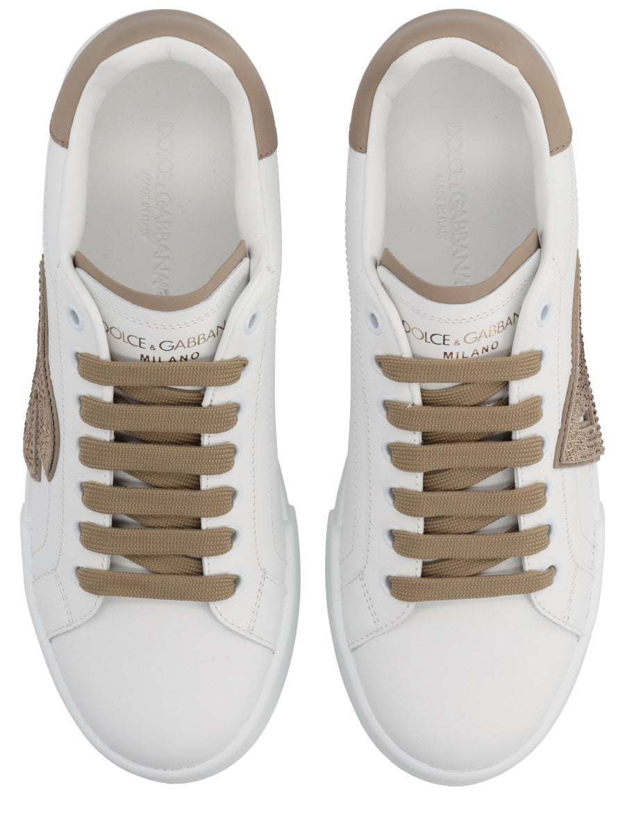 DOLCE & GABBANA Elegant Leather Sneakers for Women - FW25 Collection