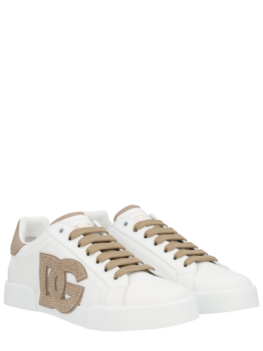 DOLCE & GABBANA Elegant Leather Sneakers for Women - FW25 Collection
