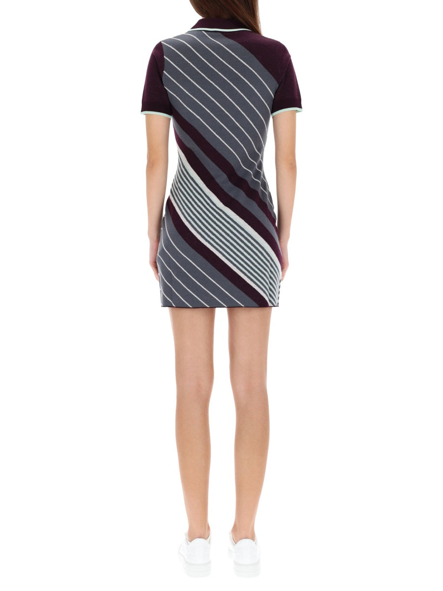 CASABLANCA Diagonal Tennis Polo Dress - Size S