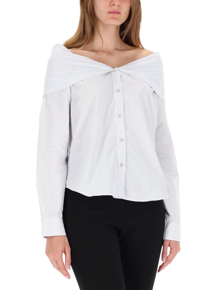 OUR LEGACY Women's Mini Diner Stripe Super Poplin Shirt
