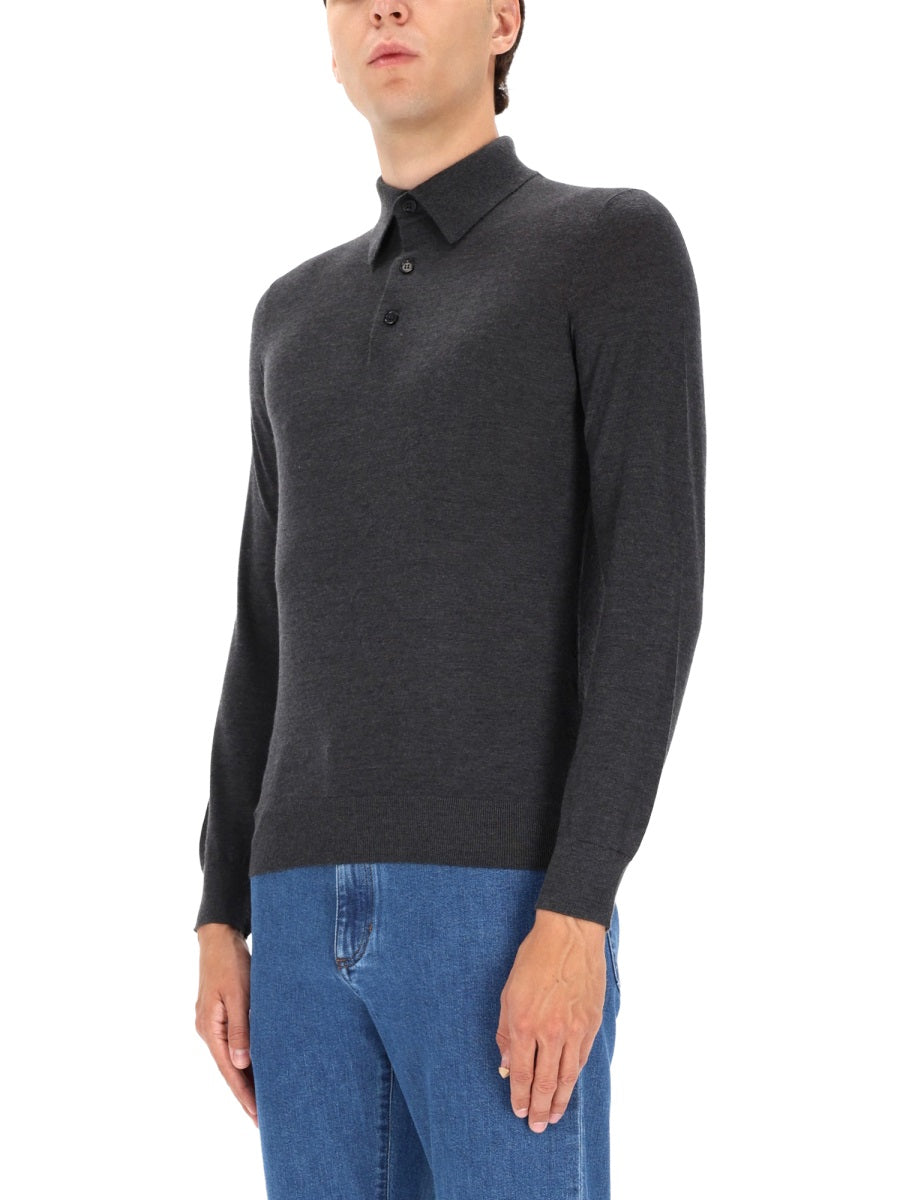 ZEGNA Silk and Cashmere Blend Polo Shirt for Men