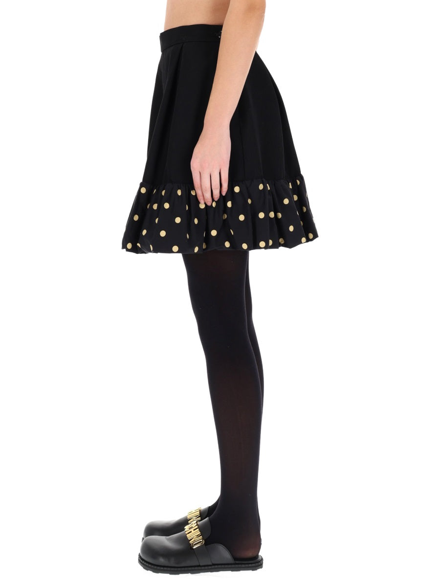 MOSCHINO Elegant Virgin Wool Blend Mini Skirt for Women