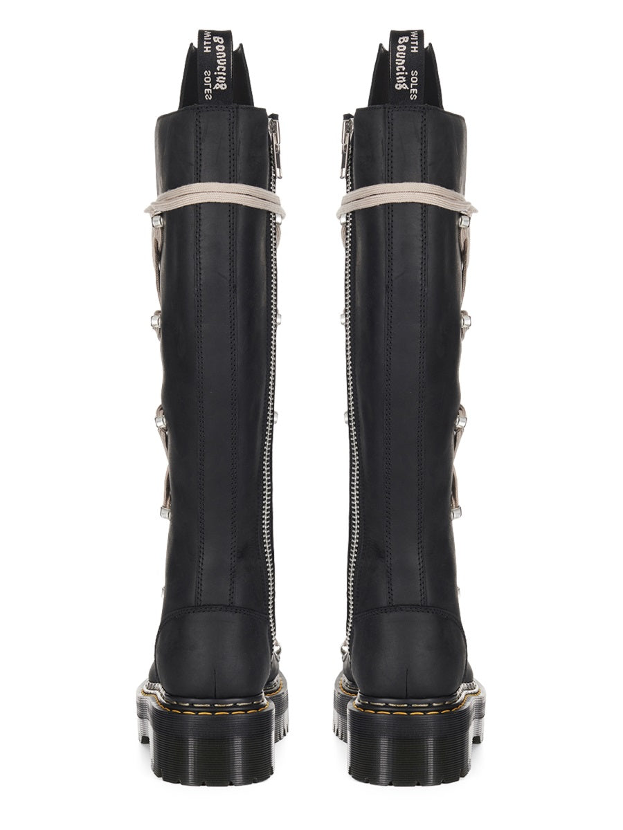 DR. MARTENS X RICK OWENS Quad Sole Pentalace Boots for Women