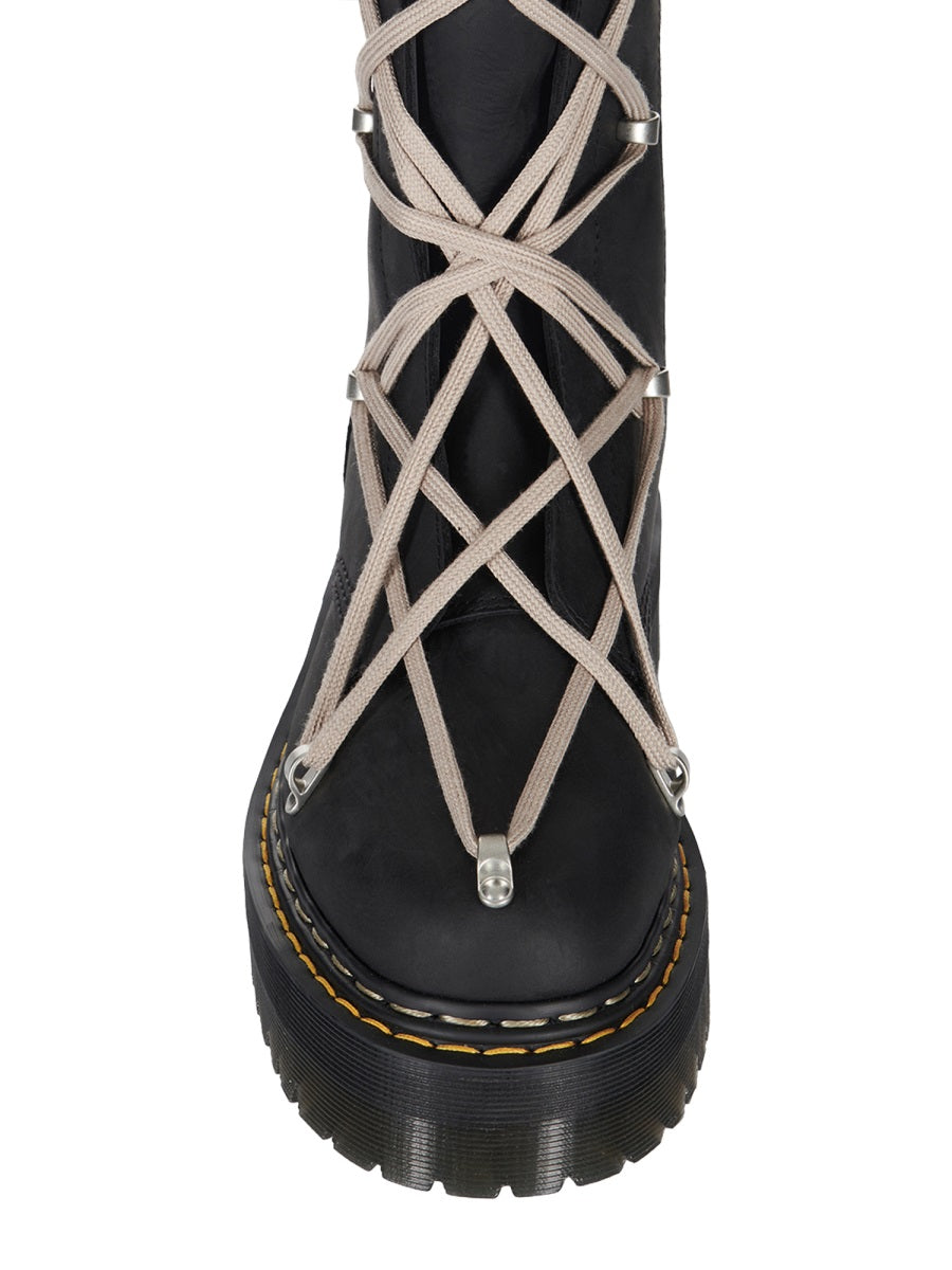 DR. MARTENS X RICK OWENS Quad Sole Pentalace Boots for Women
