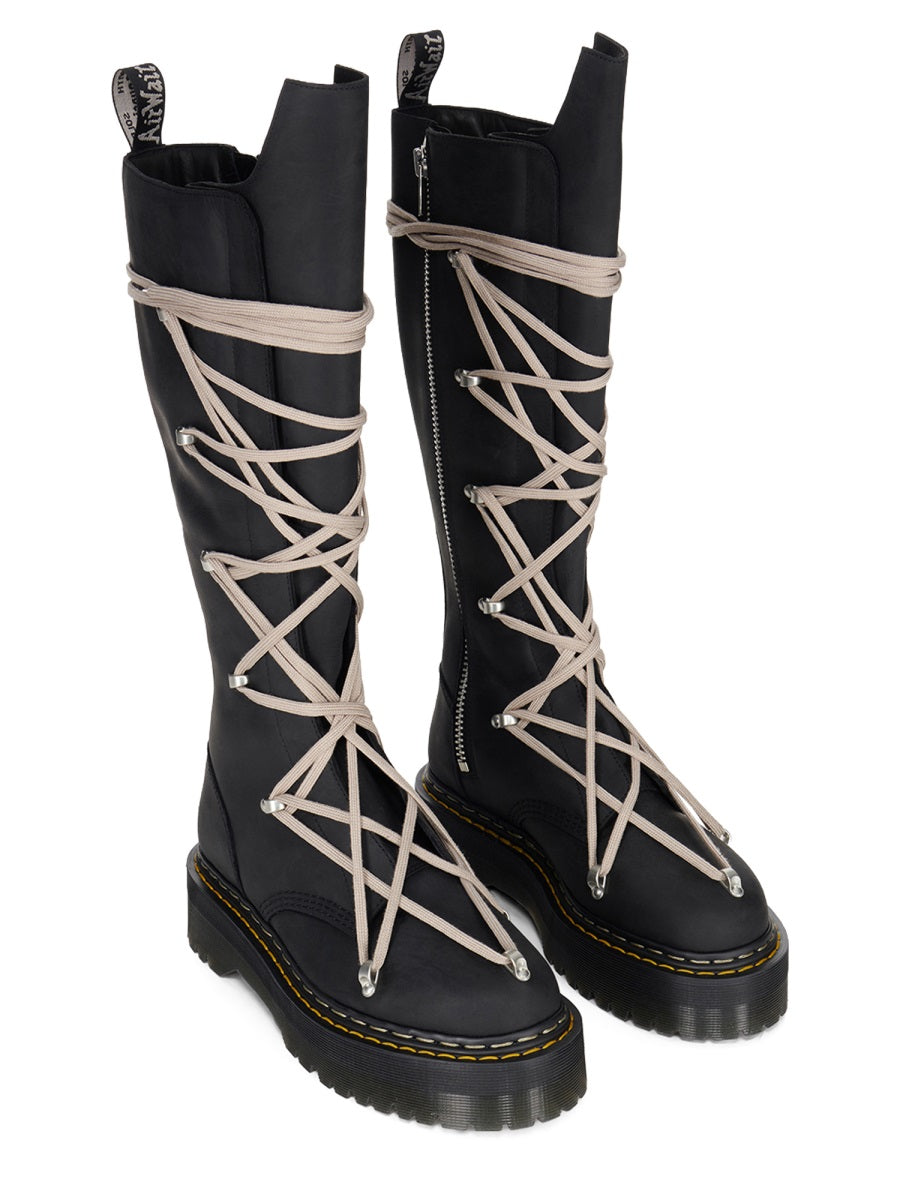 DR. MARTENS X RICK OWENS Quad Sole Pentalace Boots for Women