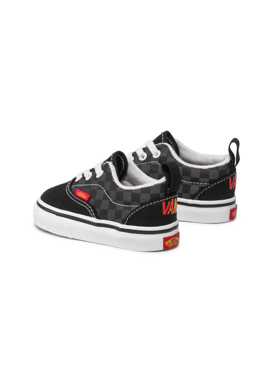 VANS Mini Era Elastic Lace Sneakers - Flame Logo Repeat
