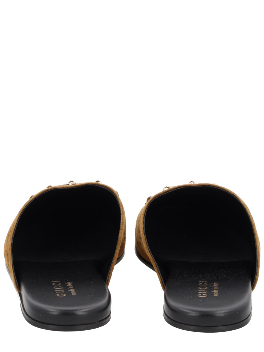 GUCCI Men's Calfskin Clamp Sandals