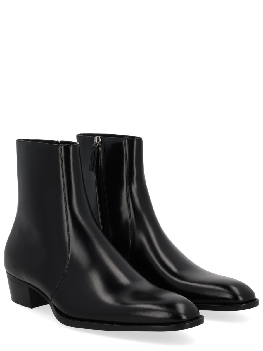 SAINT LAURENT Leather Roman Boots for Men
