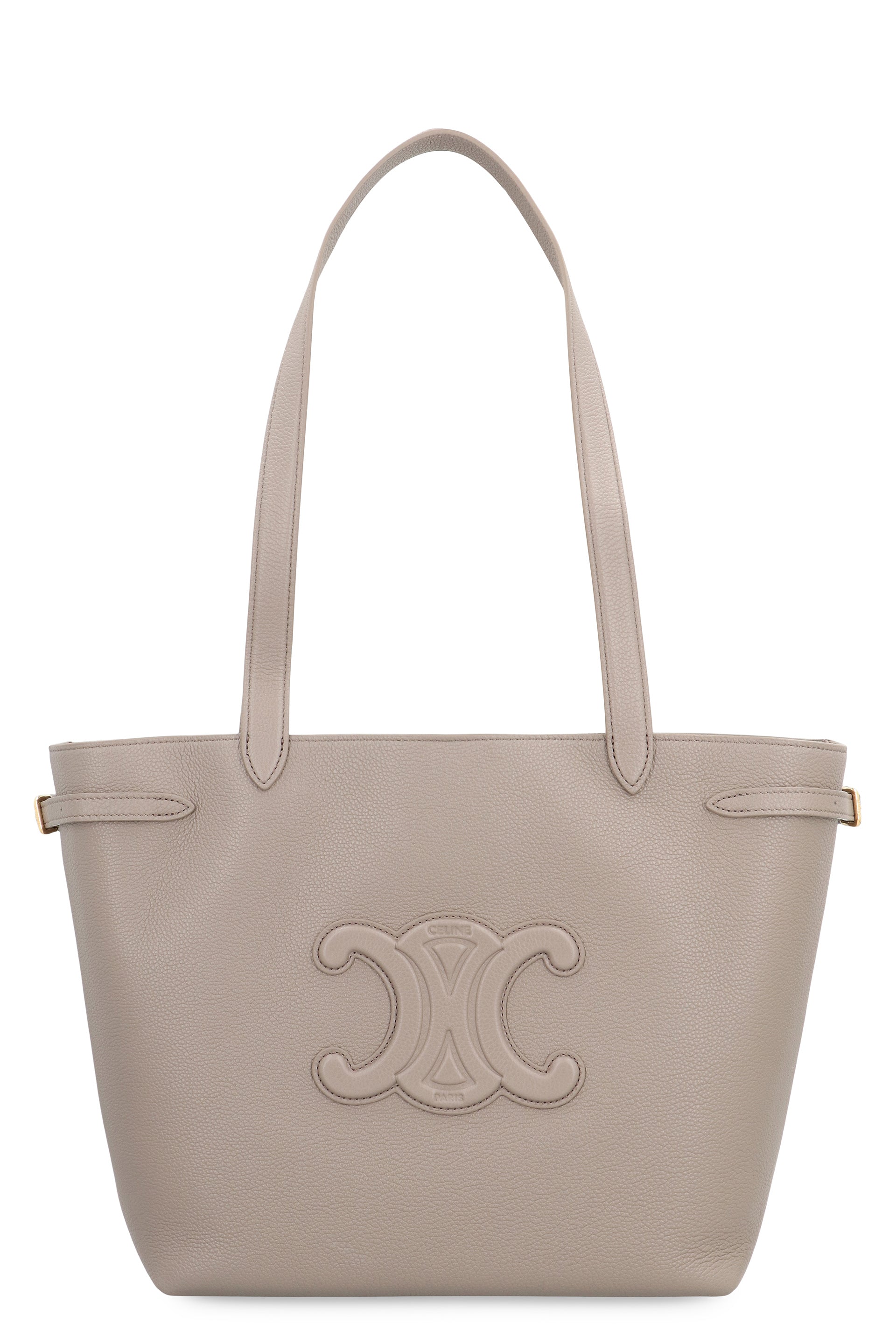 CELINE Media Leather Tote Handbag - Spacious Design