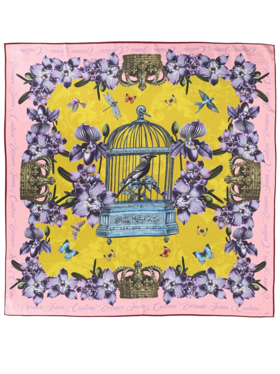 VERSACE JEANS COUTURE Chic Mini Foulard Scarf for Women - FW25 Design