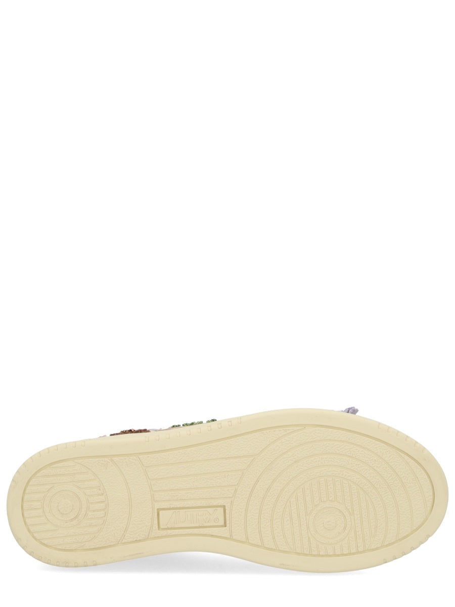 AUTRY Mini Suede Sneakers with Bead Embroidery