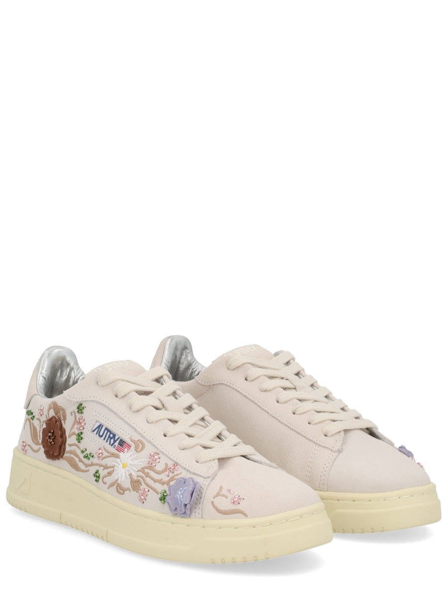 AUTRY Mini Suede Sneakers with Bead Embroidery