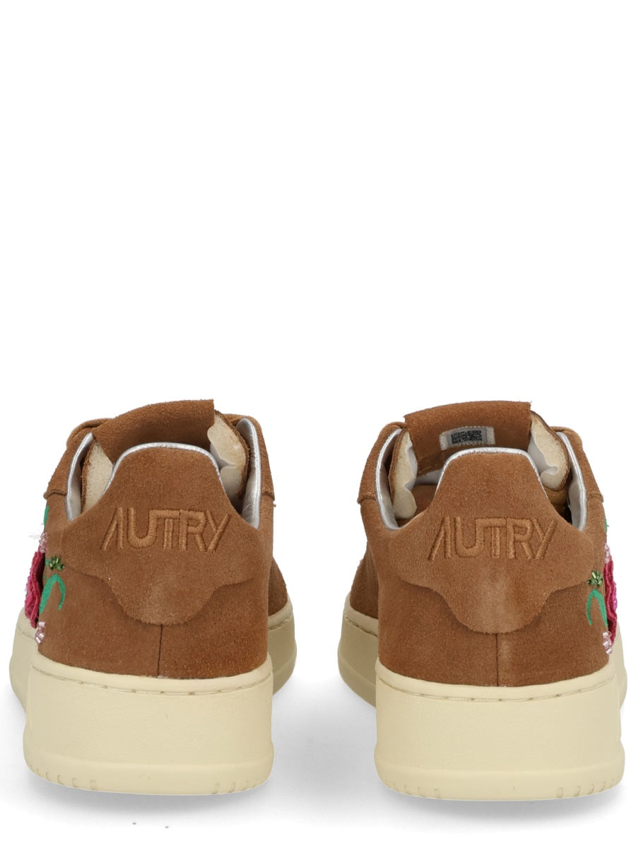 AUTRY Classic Suede Sneakers with Bead Embroidery