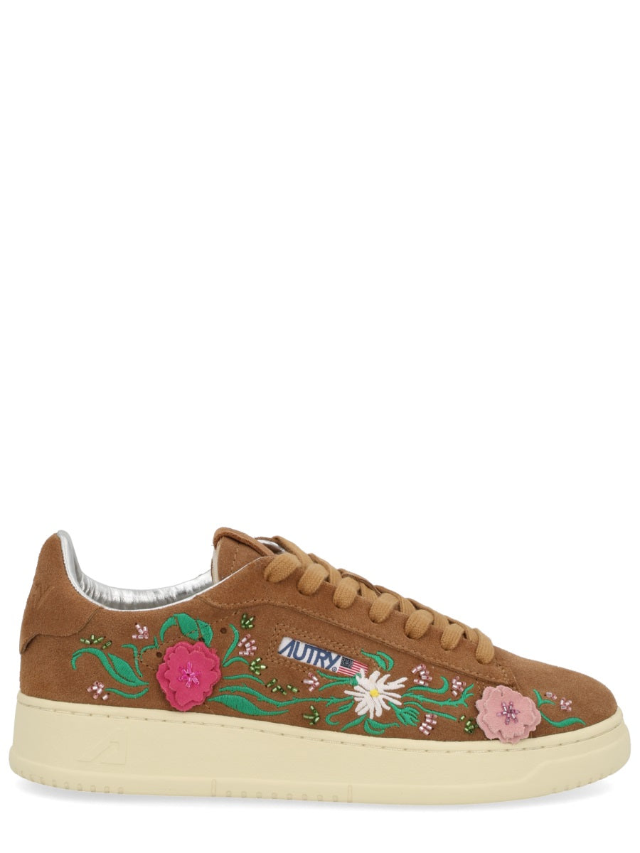 AUTRY Classic Suede Sneakers with Bead Embroidery