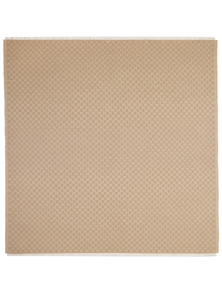 GUCCI Wool and Cotton Blend Scarf