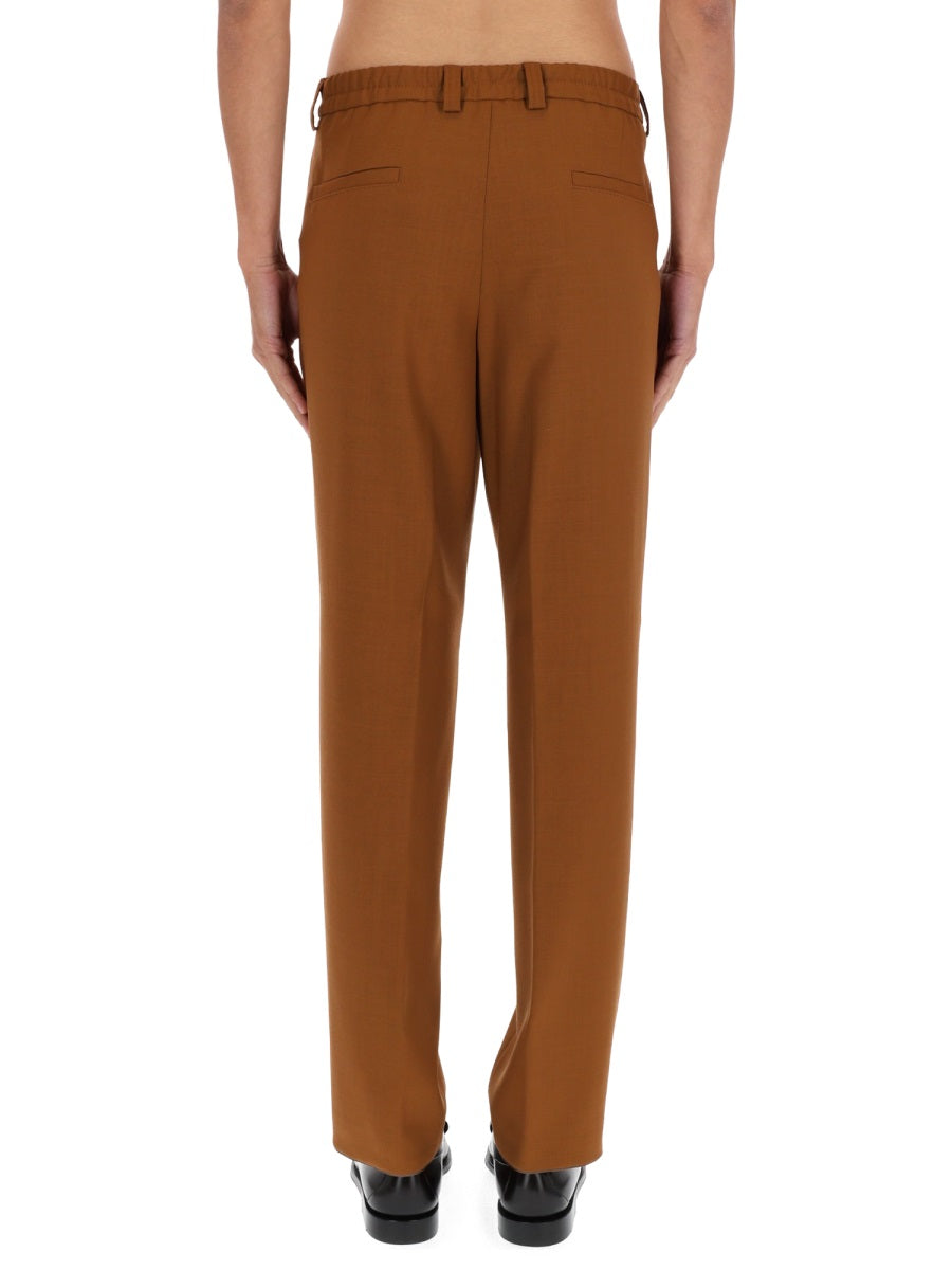 BOSS CAMEL Men's Virgin Wool Trousers - FW25 Collection