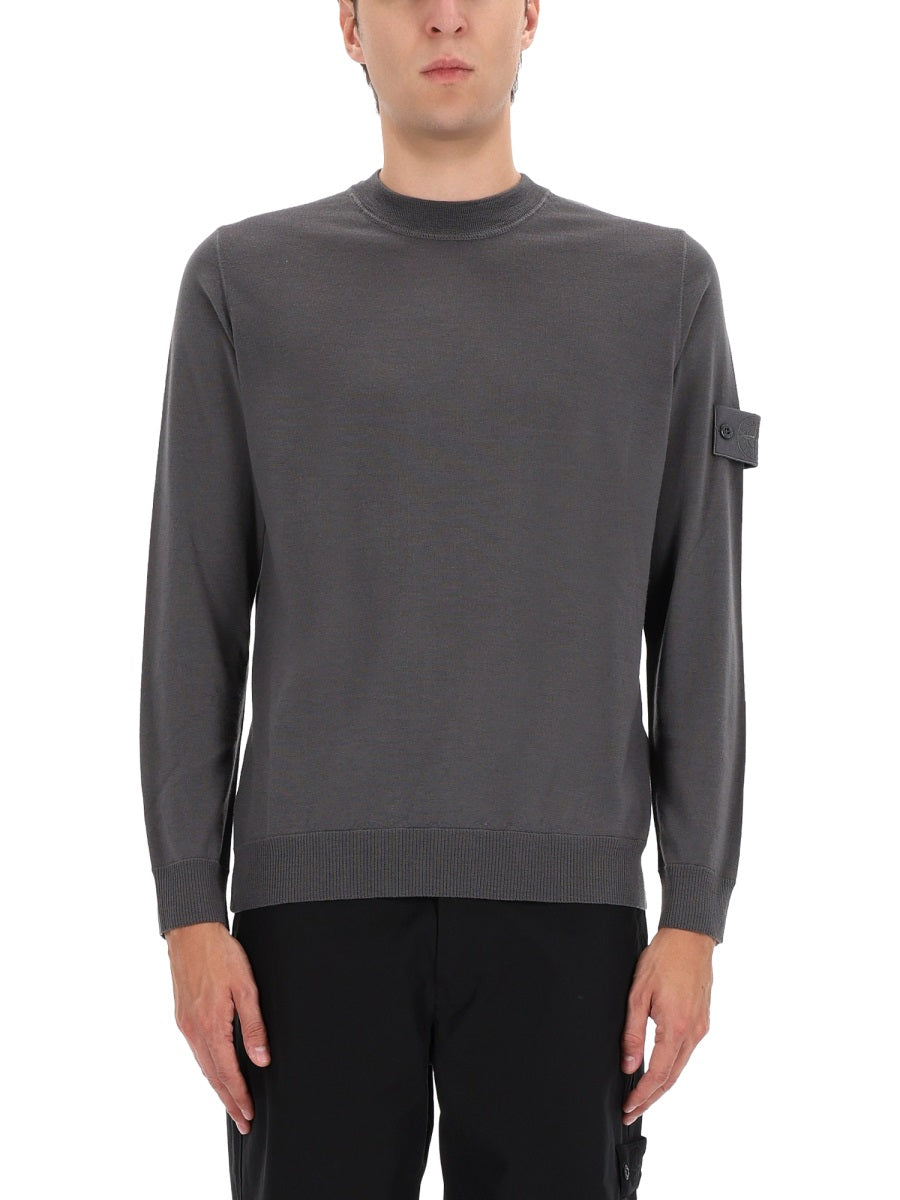 STONE ISLAND Luxury Virgin Wool Sweatshirt - Men’s FW25 Collection