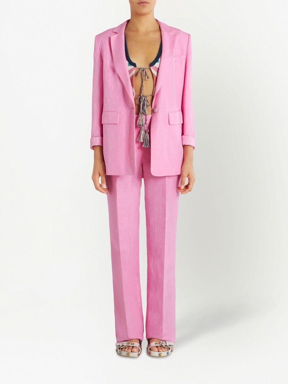 ETRO Tailored Linen and Silk Blazer for Women