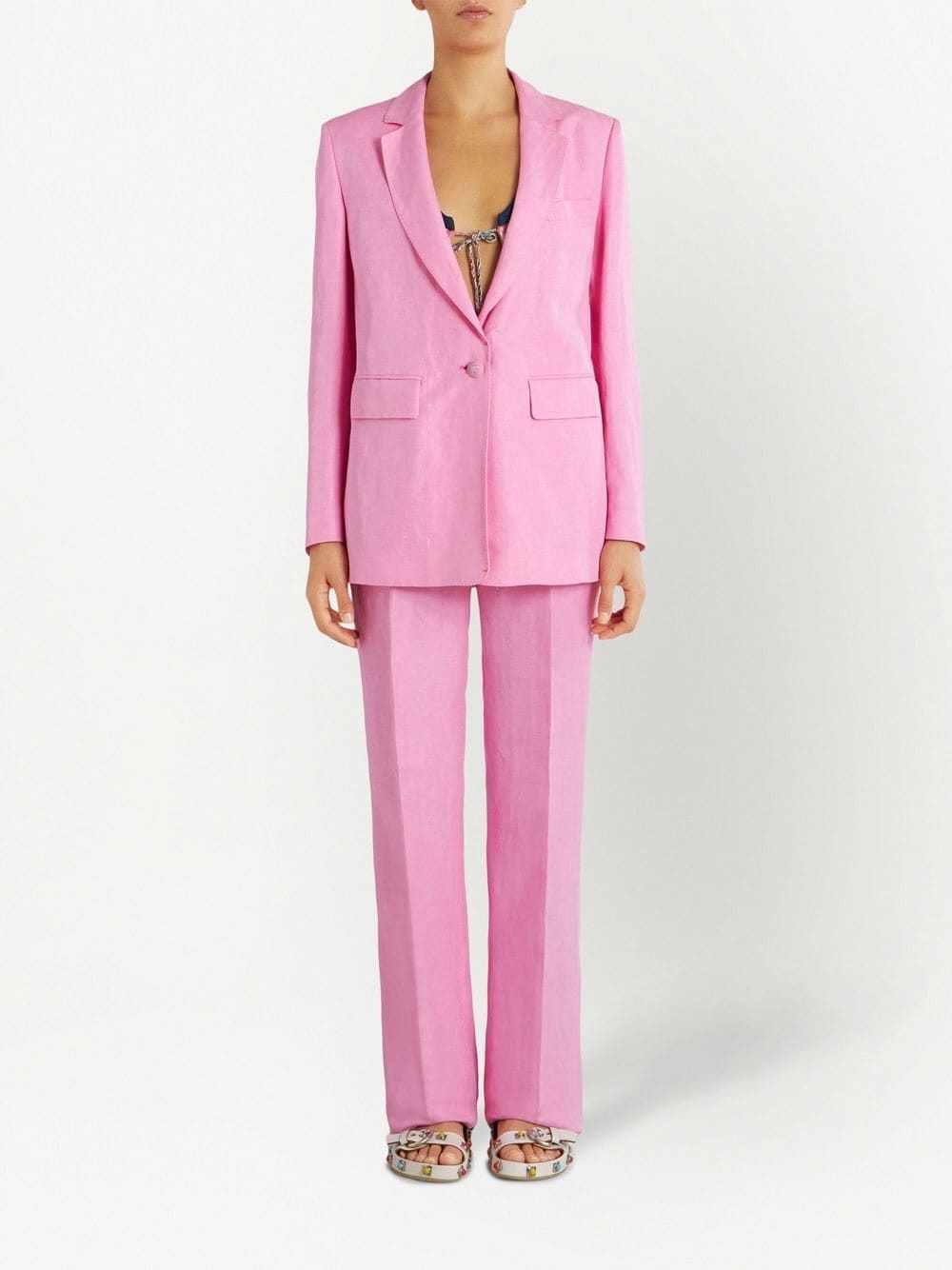 ETRO Tailored Linen and Silk Blazer for Women