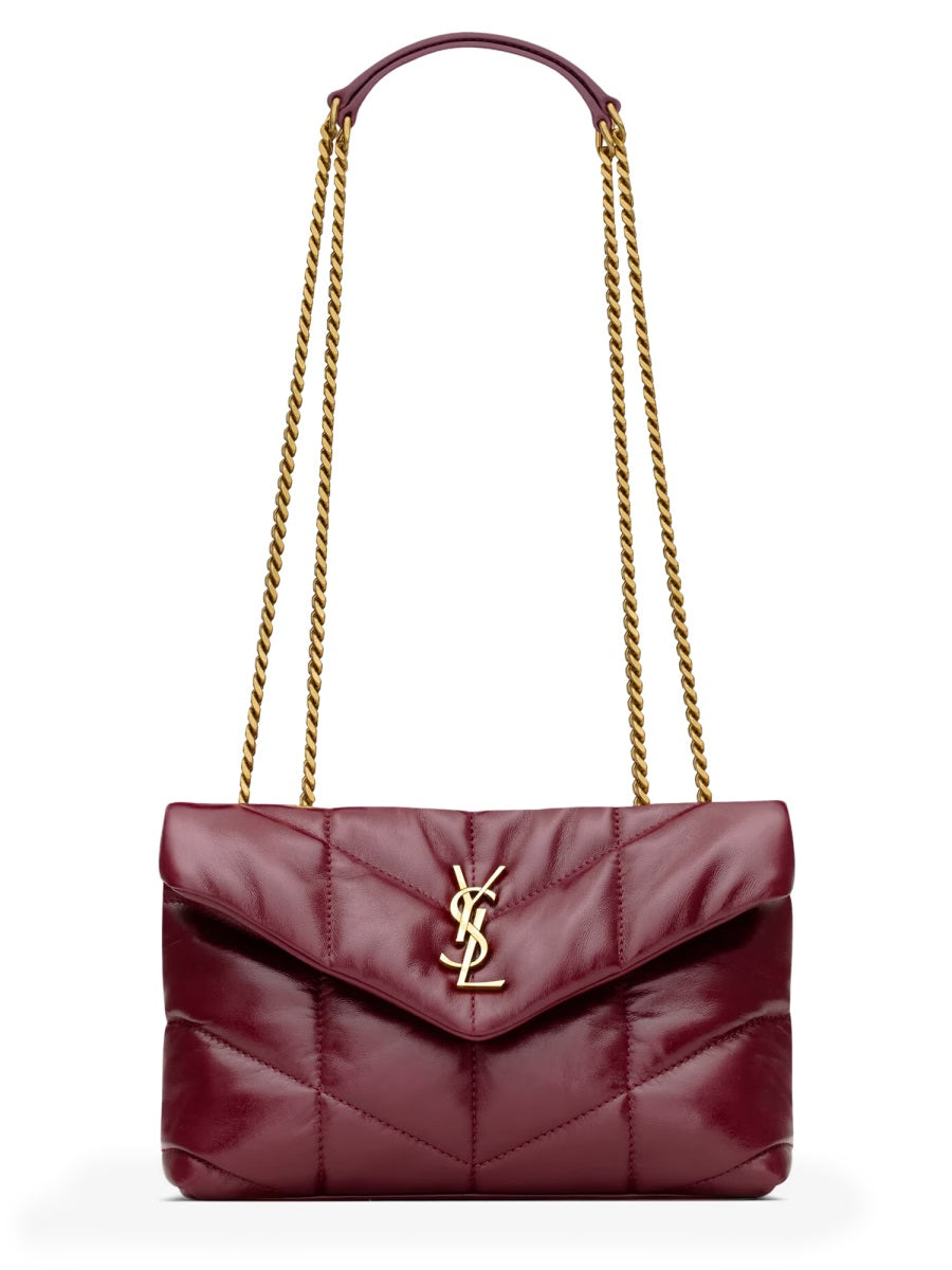 SAINT LAURENT Mini Puffer Leather Handbag