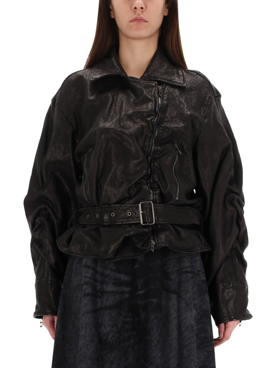 DIESEL Lambskin Leather Jacket for Women