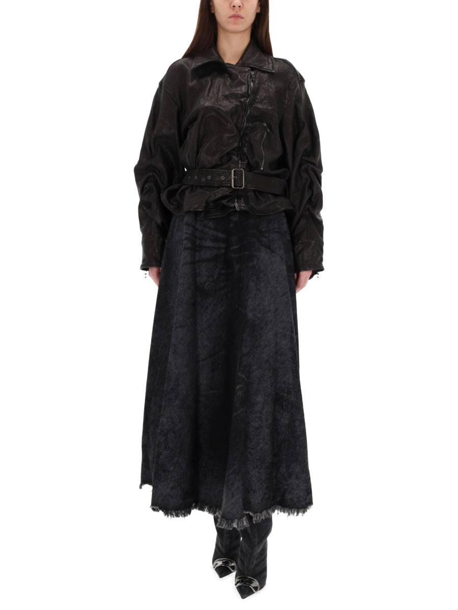 DIESEL Lambskin Leather Jacket for Women