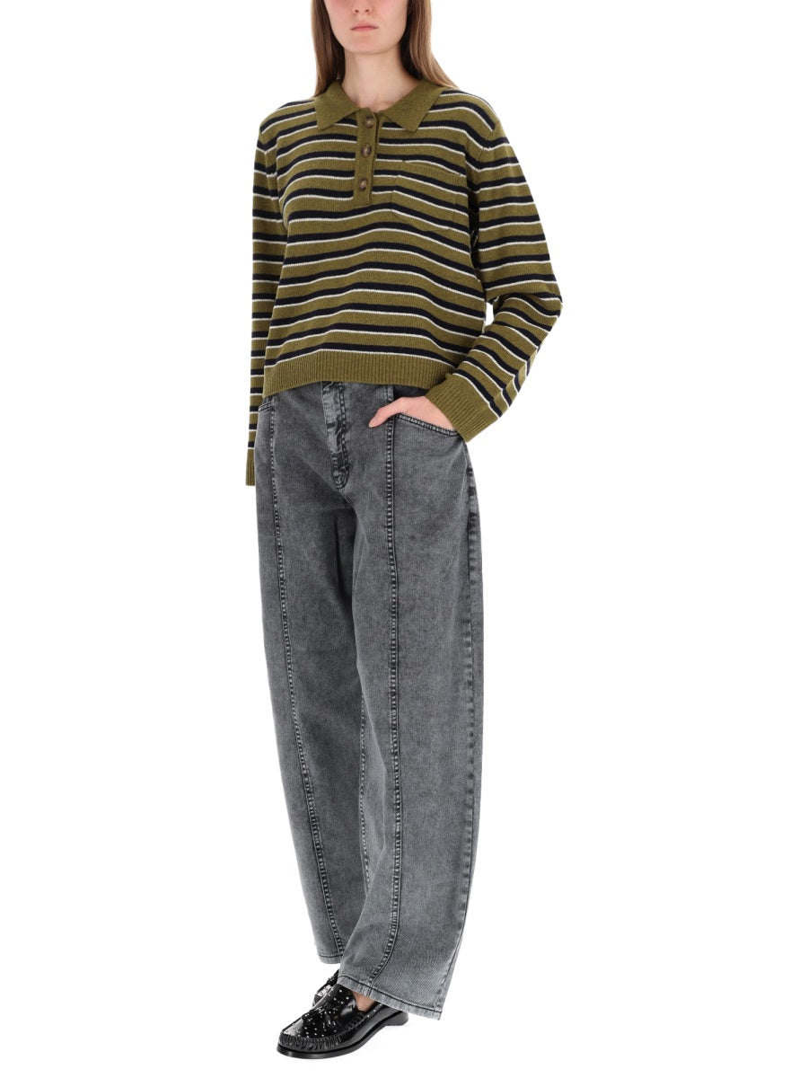 BAUM UND PFERDGARTEN Elegant Merino Wool Polo Shirt