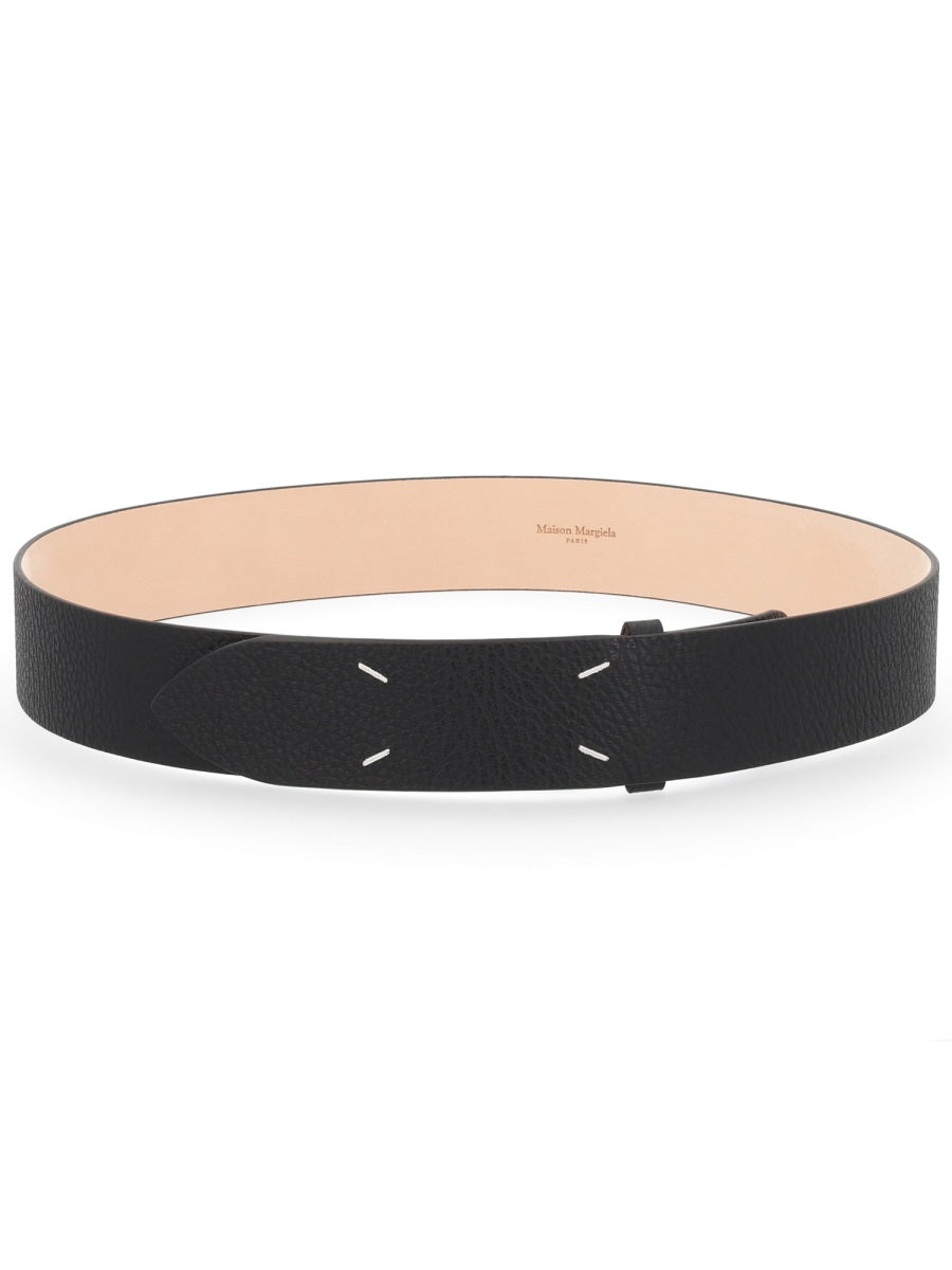 MAISON MARGIELA Elegant Men's Belt with Four Stitches - 4.5 CM