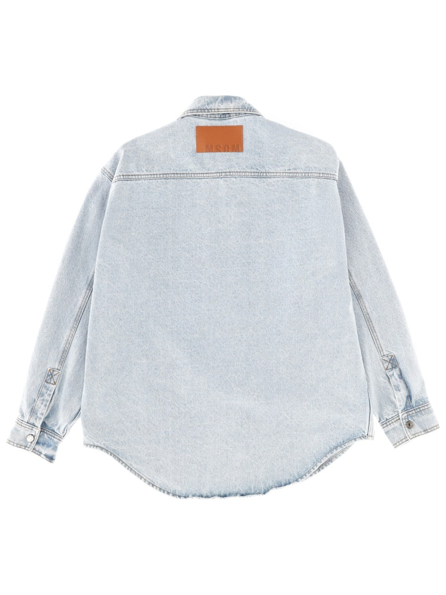 MSGM Cotton Casual Shirt for Men - FW25 Collection