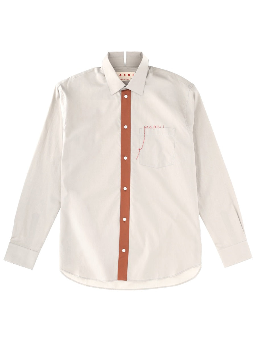 MARNI Men's Cotton Woven Shirt - FW25 Collection