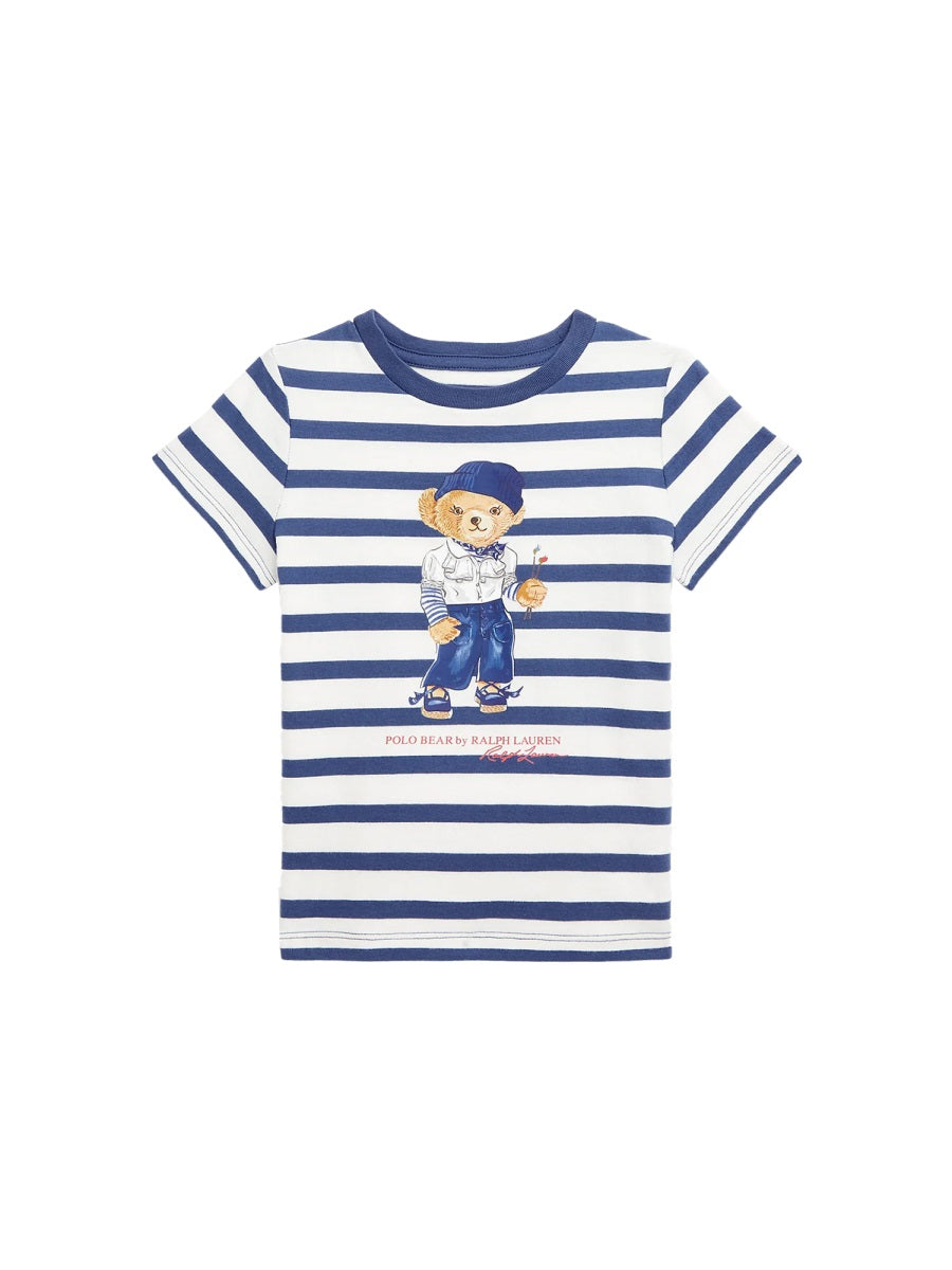 POLO RALPH LAUREN Mini Bear Striped T-Shirt for Girls