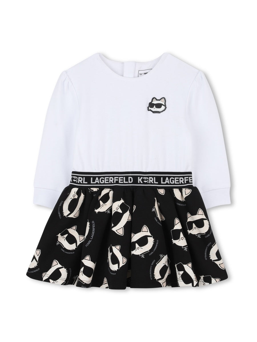 KARL LAGERFELD Logo Mini Dress for Baby Girls