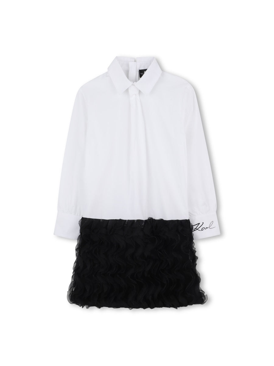 KARL LAGERFELD Girls' Cotton Mini Dress