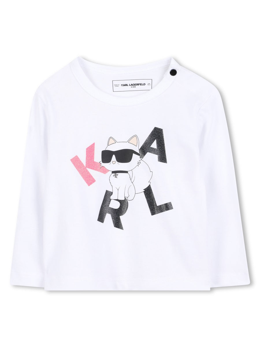 KARL LAGERFELD Mini Logo T-Shirt for Girls
