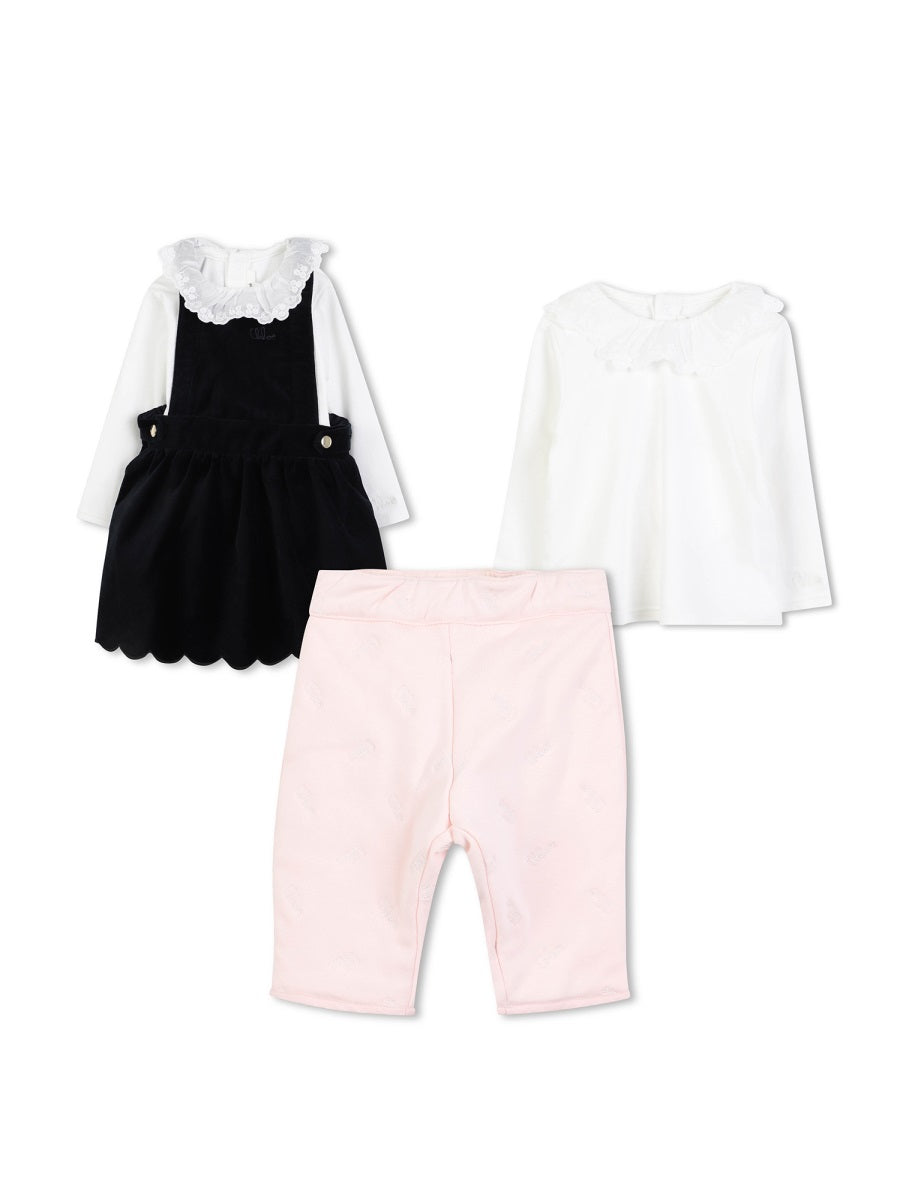 CHLOÉ Chic Mini Dress and T-Shirt Set for Baby Girls