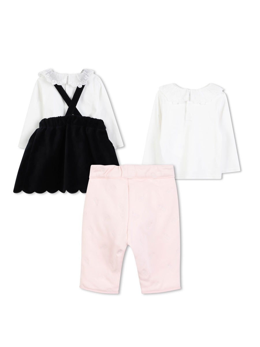 CHLOÉ Chic Mini Dress and T-Shirt Set for Baby Girls