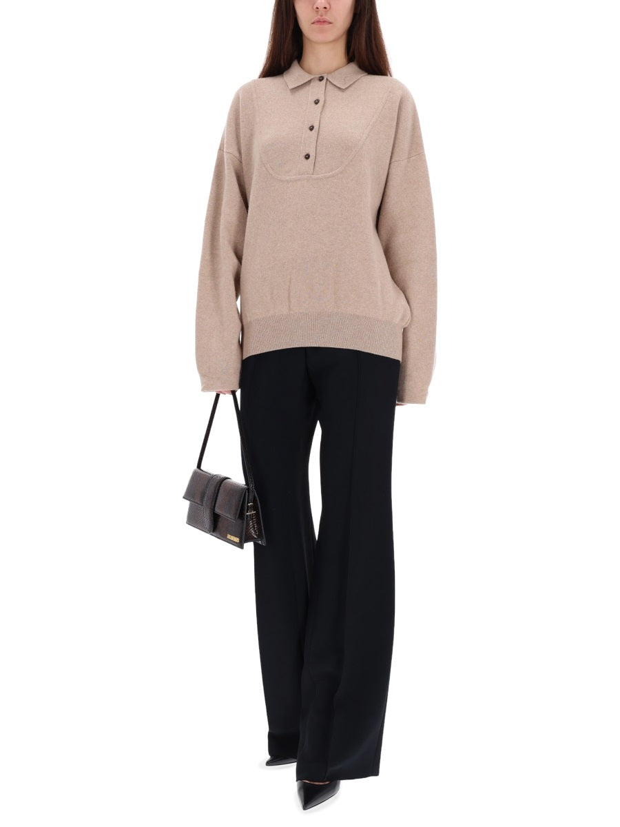 JACQUEMUS Elegant Merino Wool & Cashmere Blend Sweater
