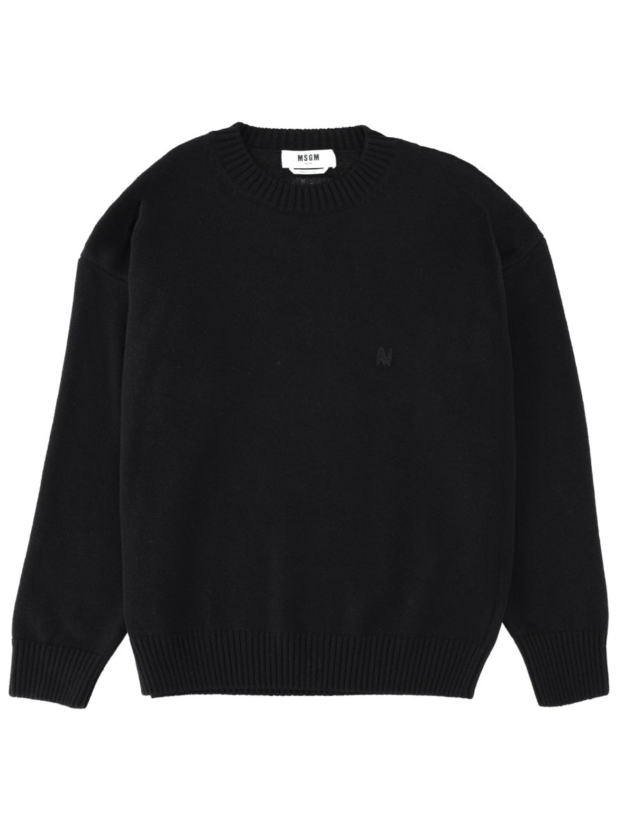 MSGM Premium Men's Wool-Cashmere Blend Sweater