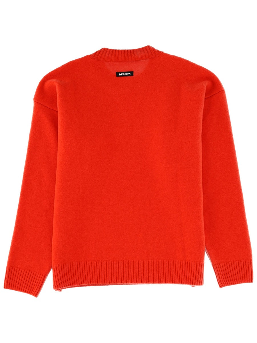 MSGM Stylish Merino Wool Sweater for Men - FW25 Collection