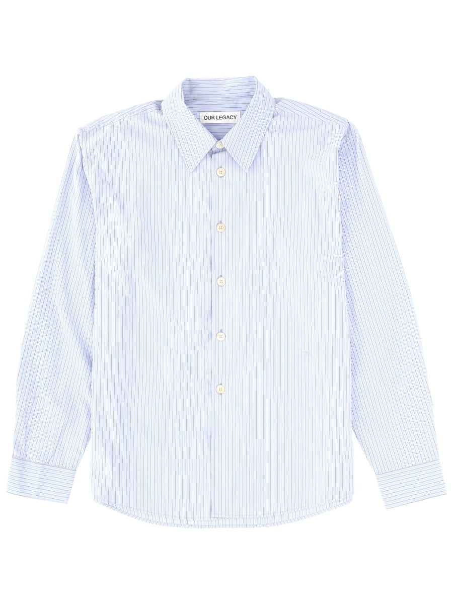 OUR LEGACY Typewriter Stripe Poplin Shirt