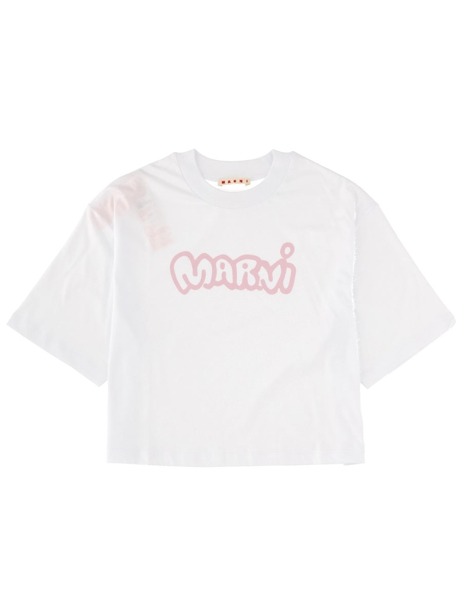 MARNI Cotton Knit T-Shirt for Women - FW25 Collection