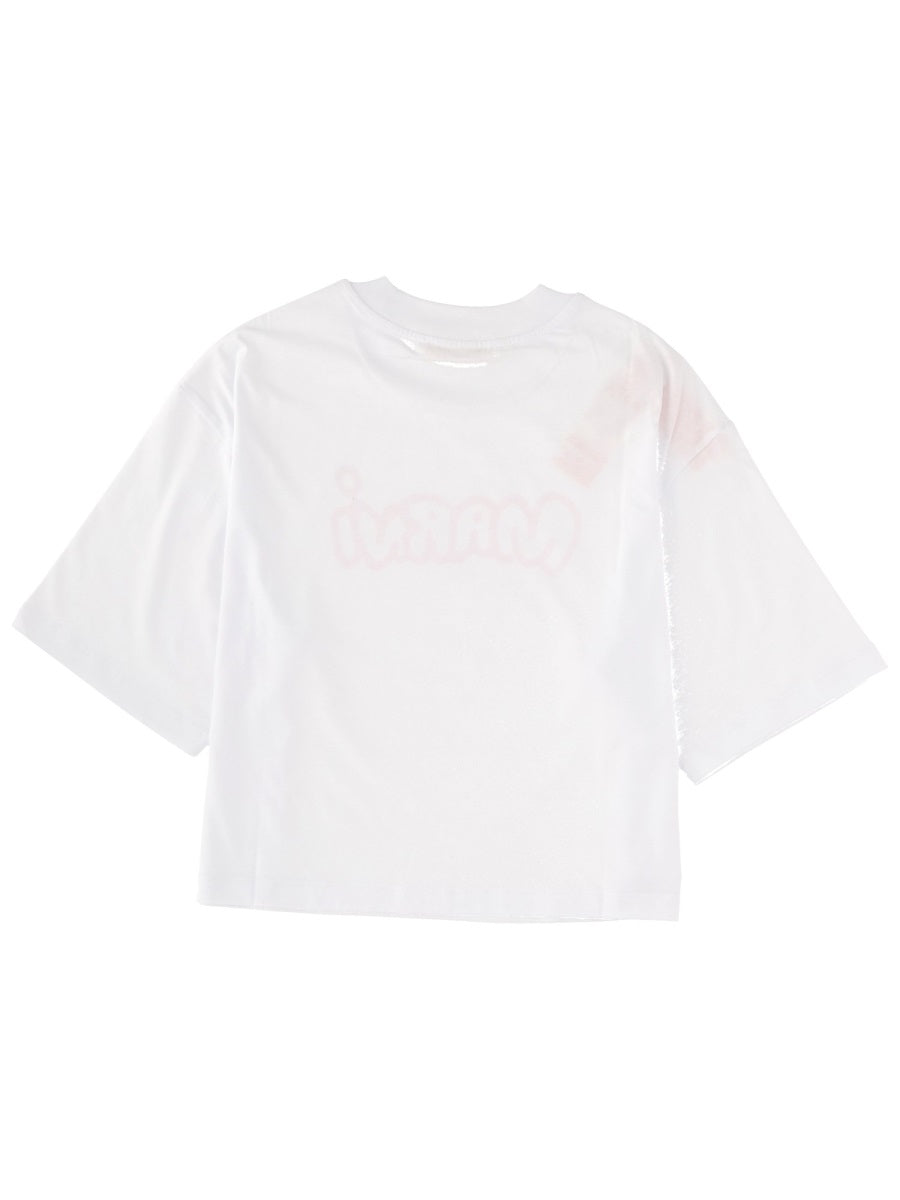 MARNI Cotton Knit T-Shirt for Women - FW25 Collection