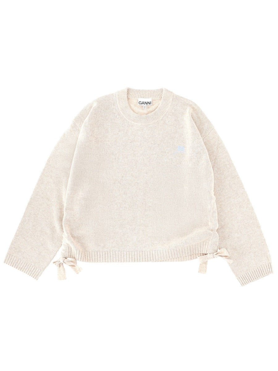 GANNI Oversize Fit Logo Sweater