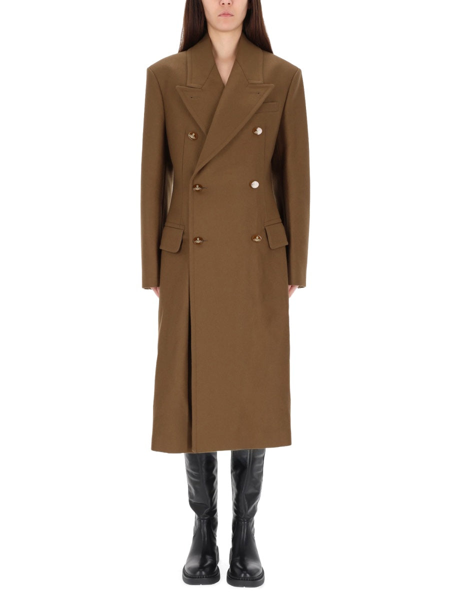VIVIENNE WESTWOOD Elegant Women's Wool-Cashmere Trench Coat