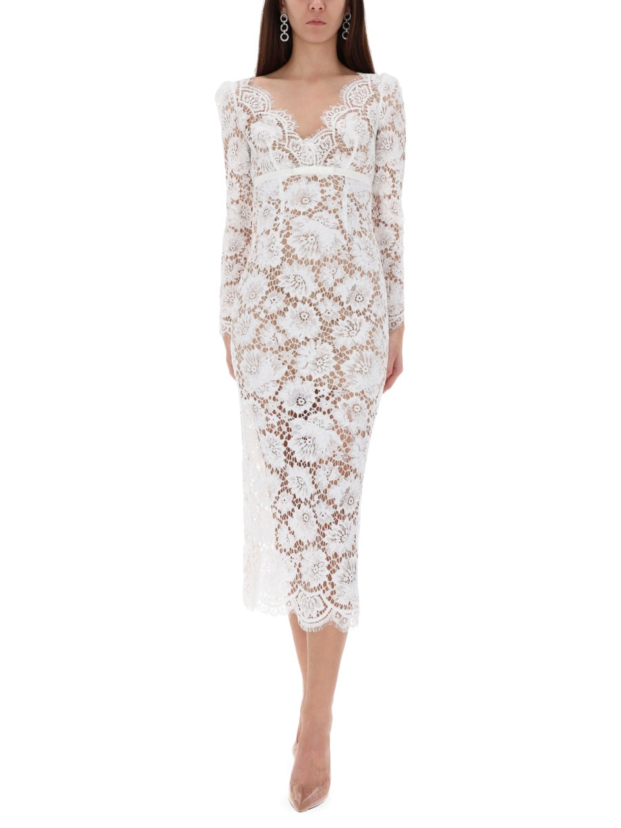 SELF-PORTRAIT Elegant Mini Dress with Unique Bodice Design