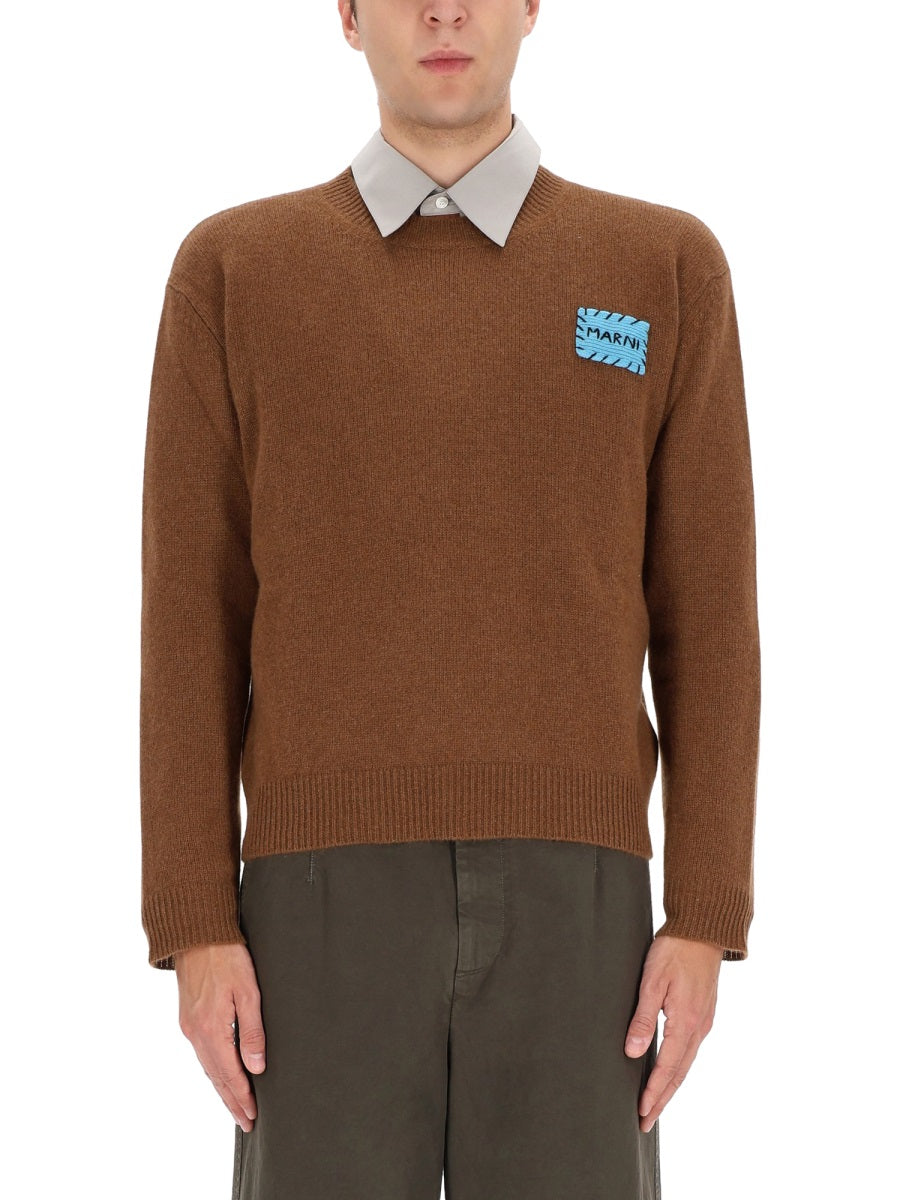 MARNI Kashmir Knit Sweater for Men - FW25 Collection