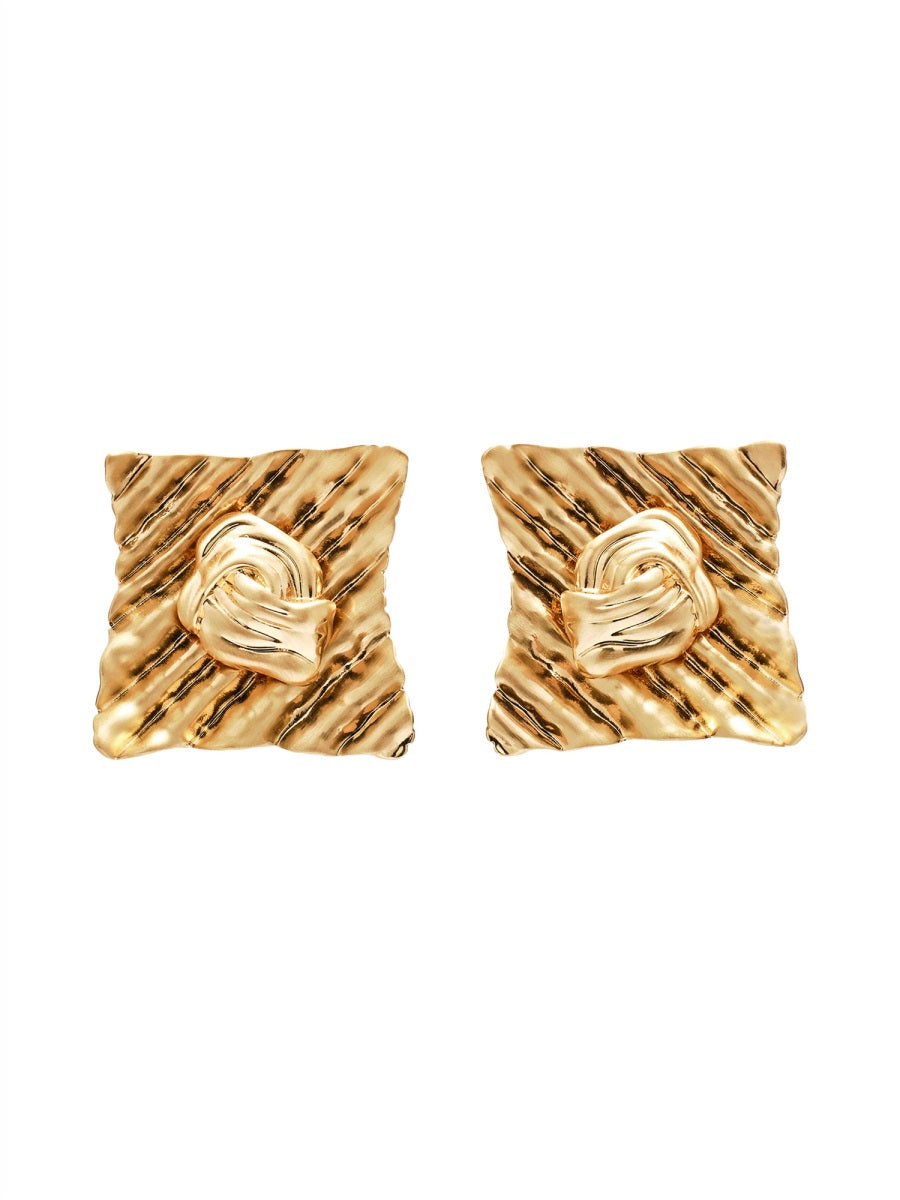 CULT GAIA Brushed Brass Earrings