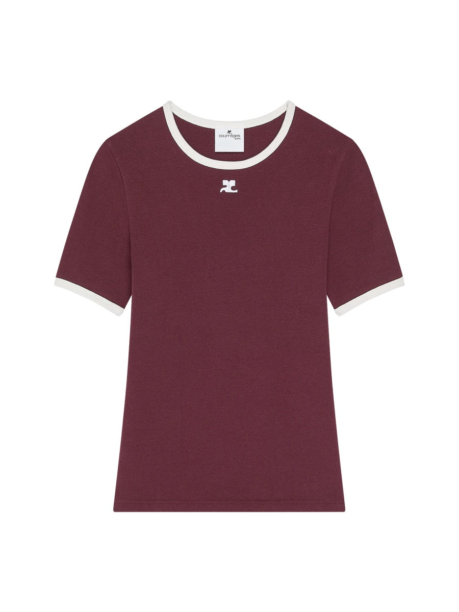 COURREGES Cotton Ribbed T-Shirt for Women - FW25 Collection